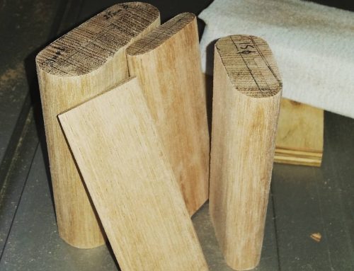 Making some leather strops for carving chisels